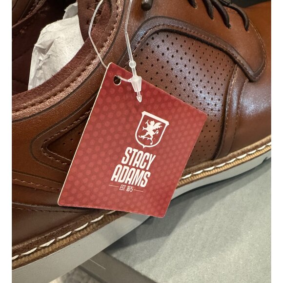 Stacy Adams Men\'s Score PlainToe Oxford Shoes (Cognac, US Size 9M) main image 5